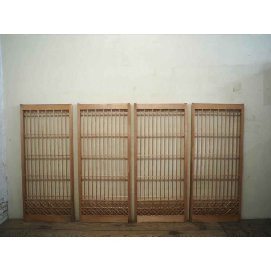 タD0876◇【H100,5cm×W44cm】×4枚◇組子細工のレトロな障子戸◇建具 