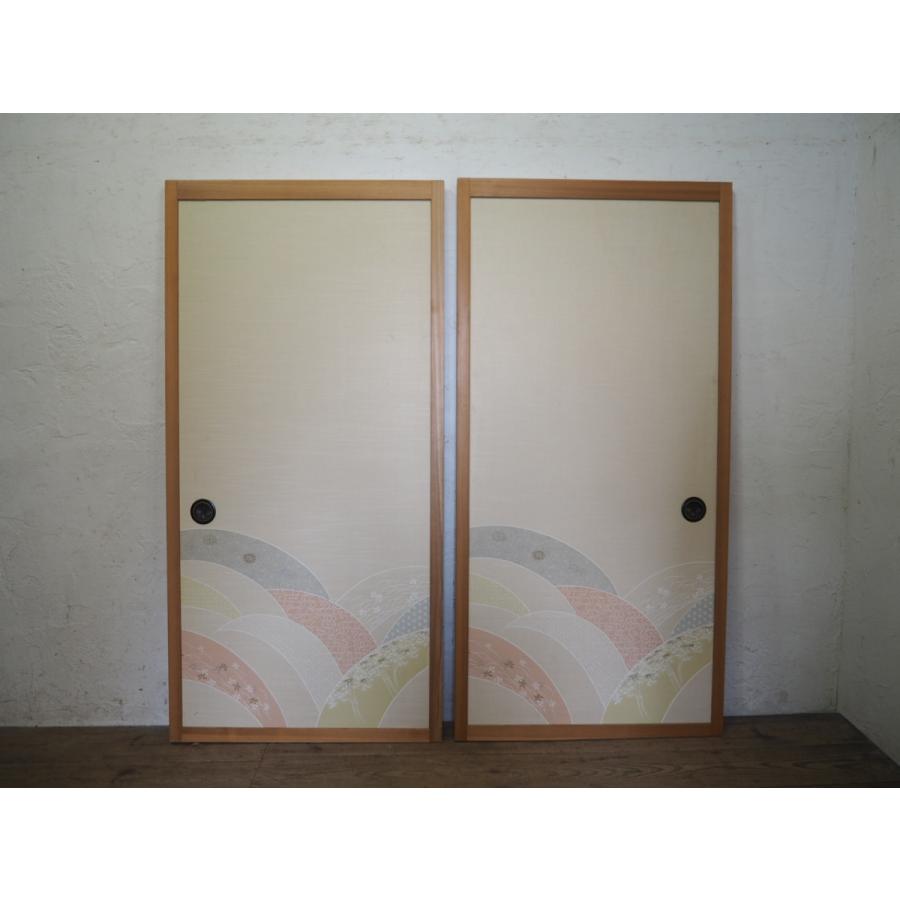 タE0076◇【H163,5cm×W80cm】×2枚◇レトロな味わいの片面襖◇建具