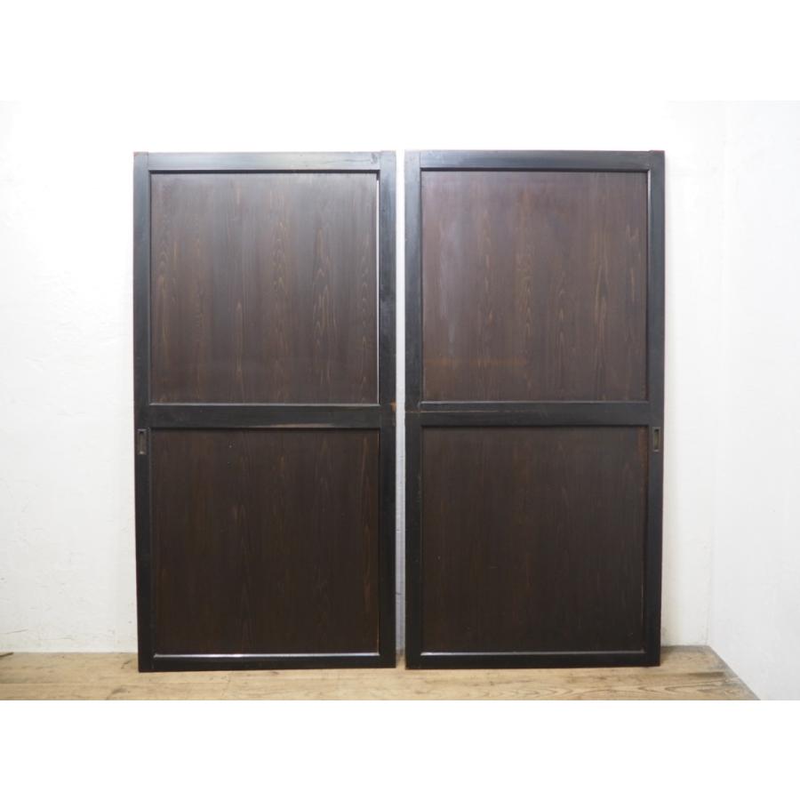 タE0206◆(1)【H182cm×W91cm】×2枚◆レトロな味わいの大きい木製引き戸◆建具 帯戸 板戸 古民家再生 リフォーム 和室 アンティークM松|secondhand012|09