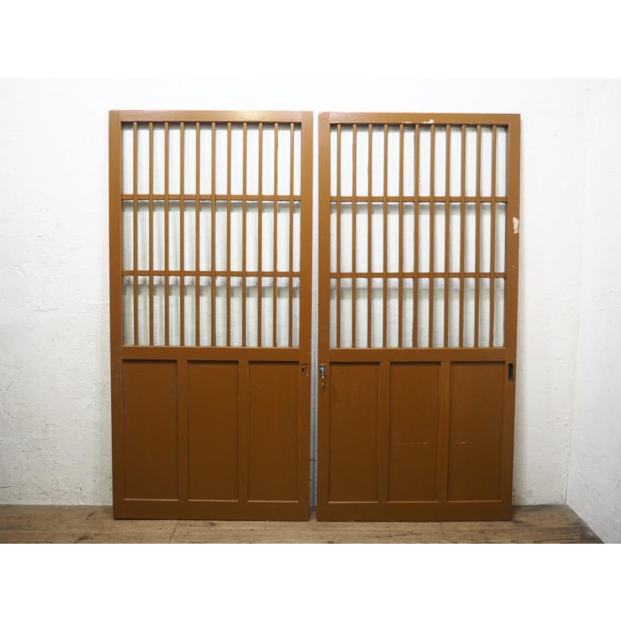 タF0118◇【H175cm×W85cm】×2枚◇鍵付き◇レトロな味わいの古い タF0118◇【H175cm×W85cm】×2枚◇鍵付き◇レトロな味わいの古い