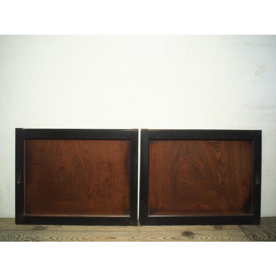 欅　ケヤキ　引き出しＡ　古家具　古道具　無垢材　アンティーク　国産ビンテージ タG0276◇(1)【H70,5cm×W89,5cm】×2枚◇アンティーク◇重厚な欅の古い