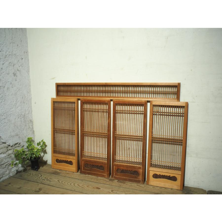 75％以上節約 昭和レトロ 組子書院欄間3点セット アンティーク asakusa