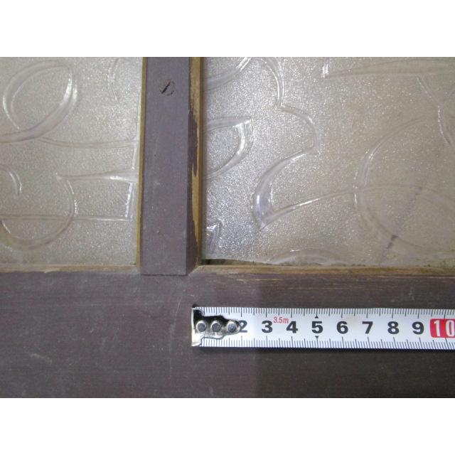 タH0782◇【H174,5cm×W63,5cm】◇レトロなデザインガラスの古い木製