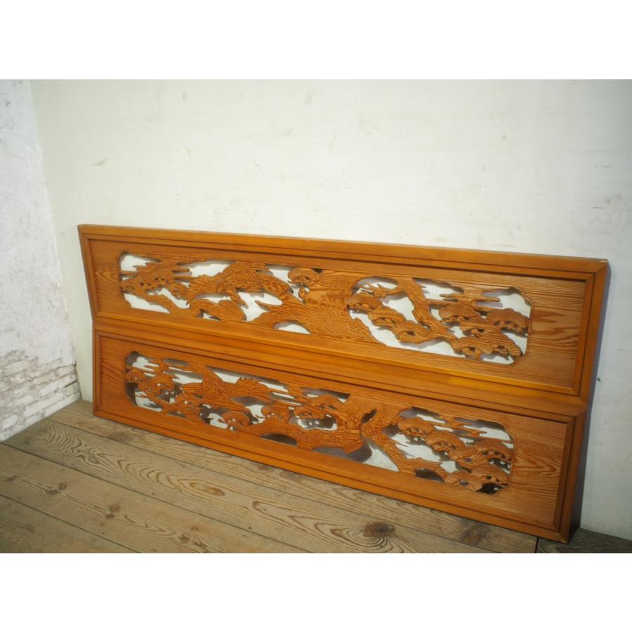 欄間 ガラス付き 和室 アンティーク コレクション 古民家 オブジェ