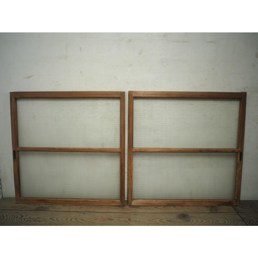 タK0423◇【H86cm×W85,5cm】×2枚◇ビンテージ◇銀モールガラスの古い木