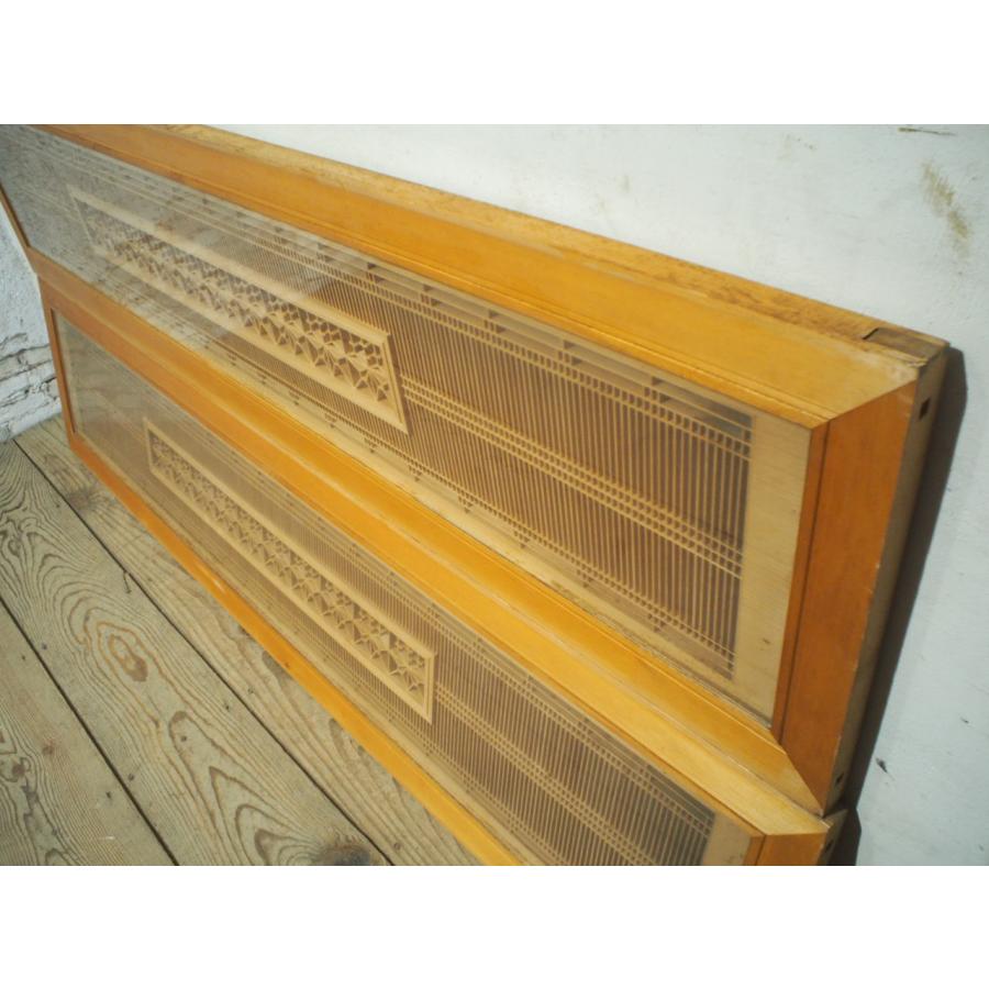 欄間　らんま　ガラス付き　diy 和室　茶色　アンティーク　昭和 欄間 らんま ガラス付き diy 和室 茶色 アンティーク 昭和