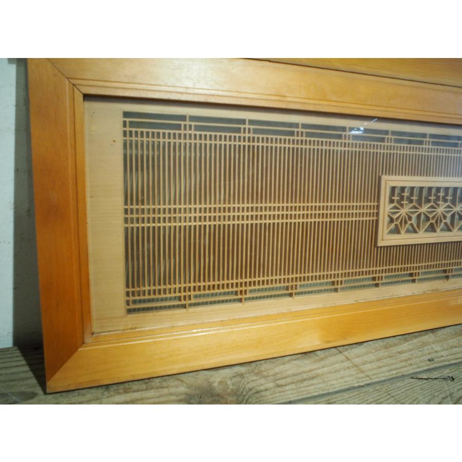 欄間　らんま　ガラス付き　diy 和室　茶色　アンティーク　昭和 欄間 らんま ガラス付き diy 和室 茶色 アンティーク 昭和