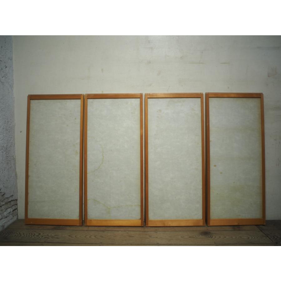 タK0690◇【H98cm×W43,5cm】×4枚◇ガラス入り◇組子細工のレトロ タK0690◇【H98cm×W43,5cm】×4枚◇ガラス入り◇組子細工のレトロ