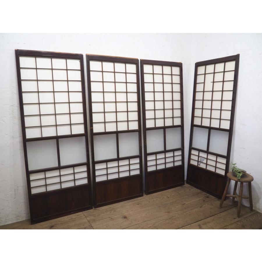 タK0805◇(2)【H177,5cm×W67cm】×4枚◇ガラス入り◇レトロな タK0805◇(2)【H177,5cm×W67cm】×4枚◇ガラス入り◇レトロな