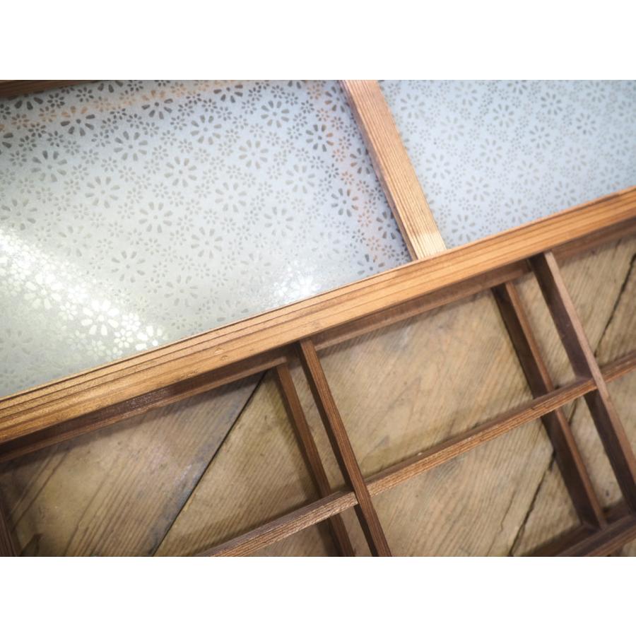 タK0937◇【H177cm×W90cm】×2枚◇大正ガラスのレトロな障子戸◇建具