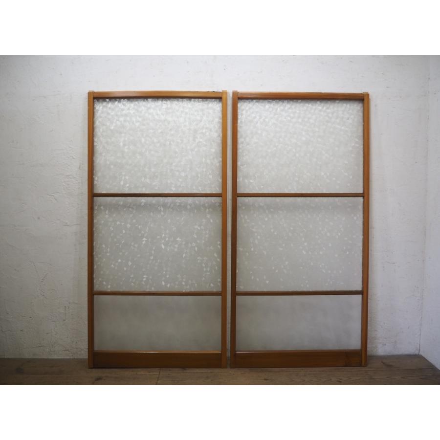 タL0155◇【H177cm×W88cm】◇×2枚◇昭和レトロなデザインガラス タL0155◇【H177cm×W88cm】◇×2枚◇昭和レトロなデザインガラス
