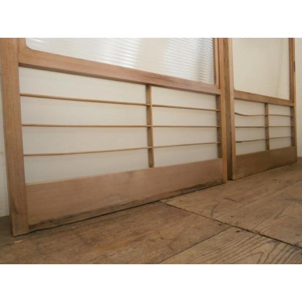 タL031◇【H176cm×W91cm】×2枚◇レトロなモールガラスの木製 タL031◇【H176cm×W91cm】×2枚◇レトロなモールガラスの木製