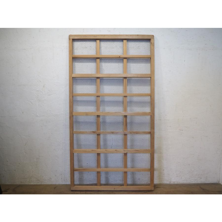 タL0732◇(2)【H190cm×W102cm】◇金網付き◇味のある古い木製引き戸