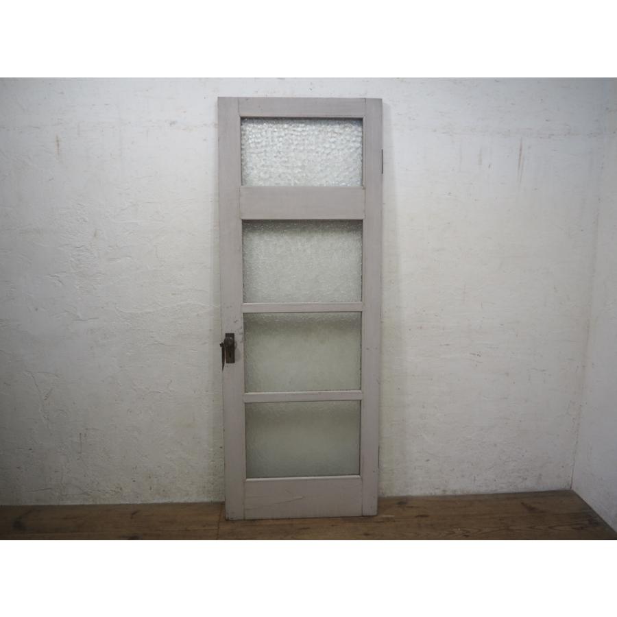少し大きな古いガラス扉＊レトロ＊古道具 タS455◇【H183cm×W81,5cm】◇昭和レトロな味わいの古い木枠のガラス