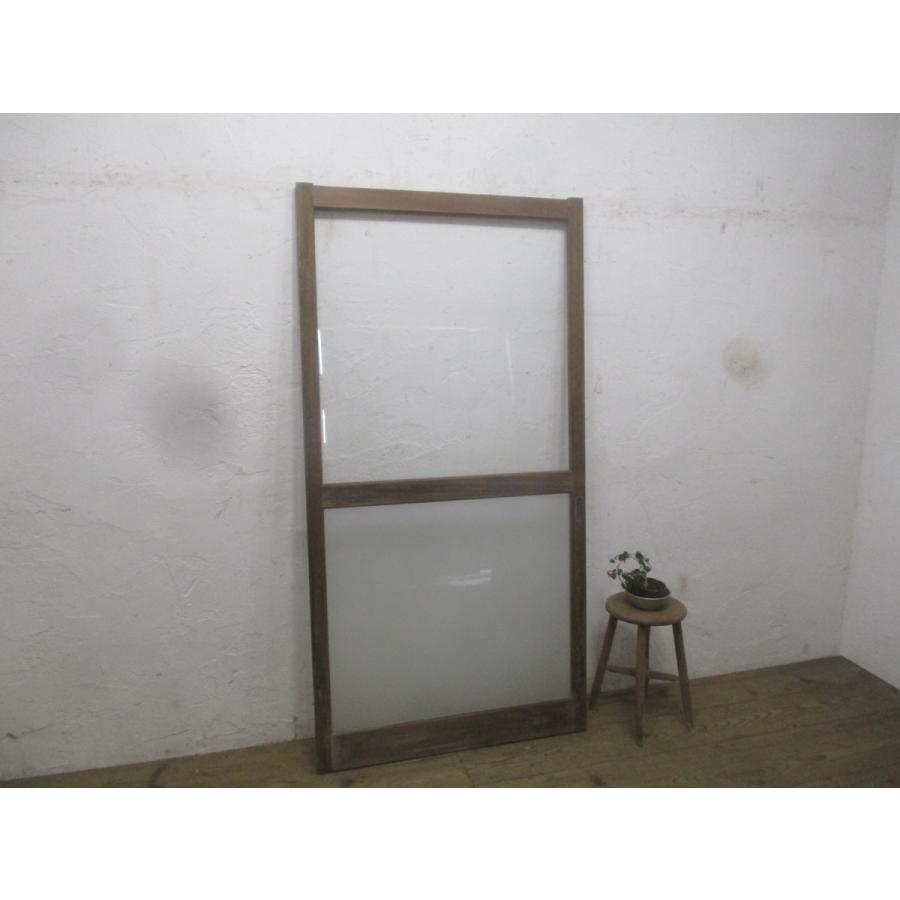 タL453◆◆レトロな味わいの古い木製ガラス戸◆建具引き戸古民家町屋リフォームL下