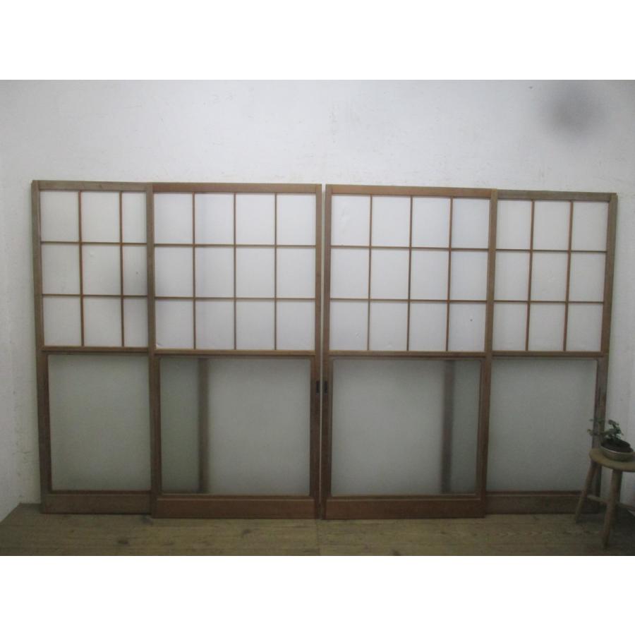 限定版 タL654◇【H176cm×W89,5cm】×4枚◇ガラス入りのレトロな古い 建具
