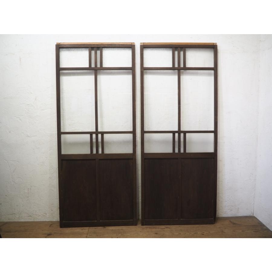 オズネロ　引き取り限定　木製建具　レトロガラス　4枚セット 楽天市場】アンティーク建具 ガラス戸 4枚セット 和製アンティーク