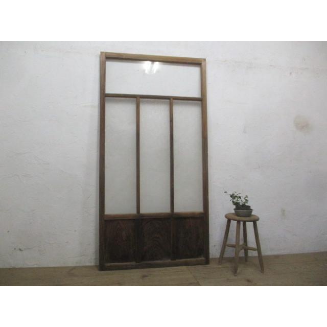 タM479◆(4)◆アンティーク◆ダイヤガラスのレトロな古い木製引き戸◆建具古民家町屋映画撮影L下