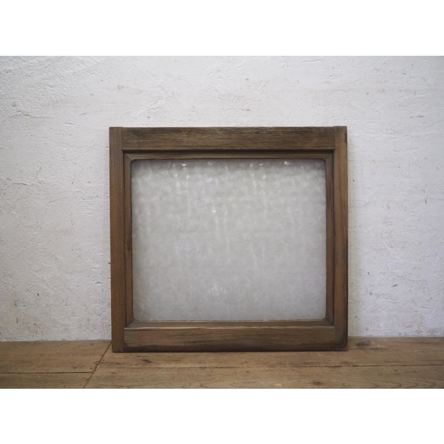 昭和レトロ　アンティークガラス　ガラス戸　木枠×2枚 アンティーク建具 昭和レトロな空間づくりにおすすめなガラス戸2