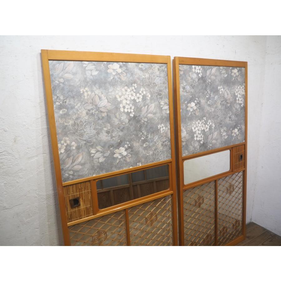 タN0805◇【H176cm×W86,5cm】×2枚◇両面ガラス入り◇素敵な組子 タN0805◇【H176cm×W86,5cm】×2枚◇両面ガラス入り◇素敵な組子