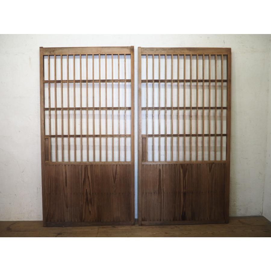 【古民家建具】小扉の戸2枚セット タN0883◇【H178cm×W92,5cm】×2枚◇アンティーク◇格子デザイン