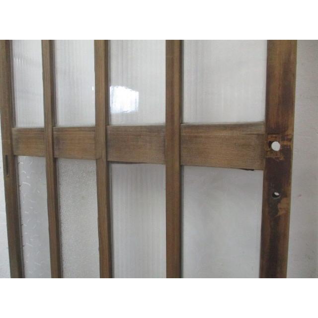 タN262◇【H175cm×W87cm】◇昭和レトロな古い木製ガラス戸◇建具引き戸