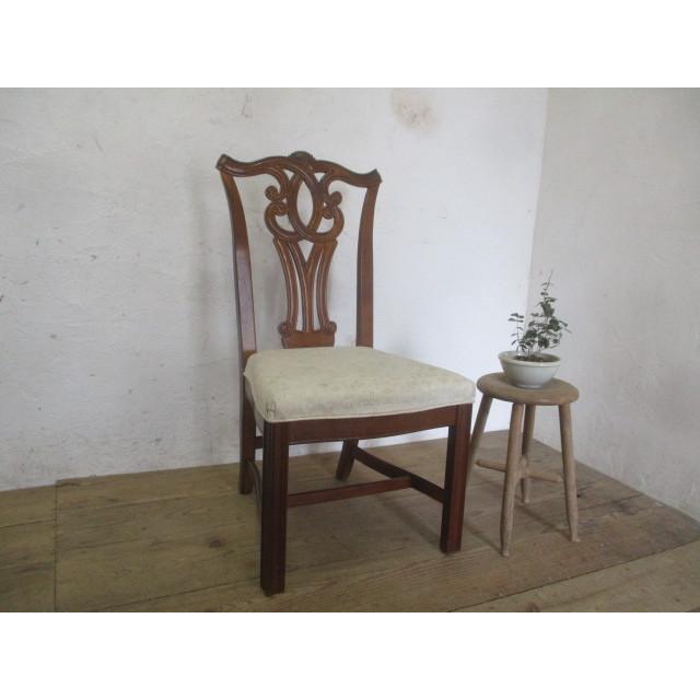 タN861◆(1)イギリスアンティーク◆素敵なデザインの古い木製チェア◆英国 イス 椅子 カフェ 純喫茶店 店舗什器 洋館 リビング レトロM卸