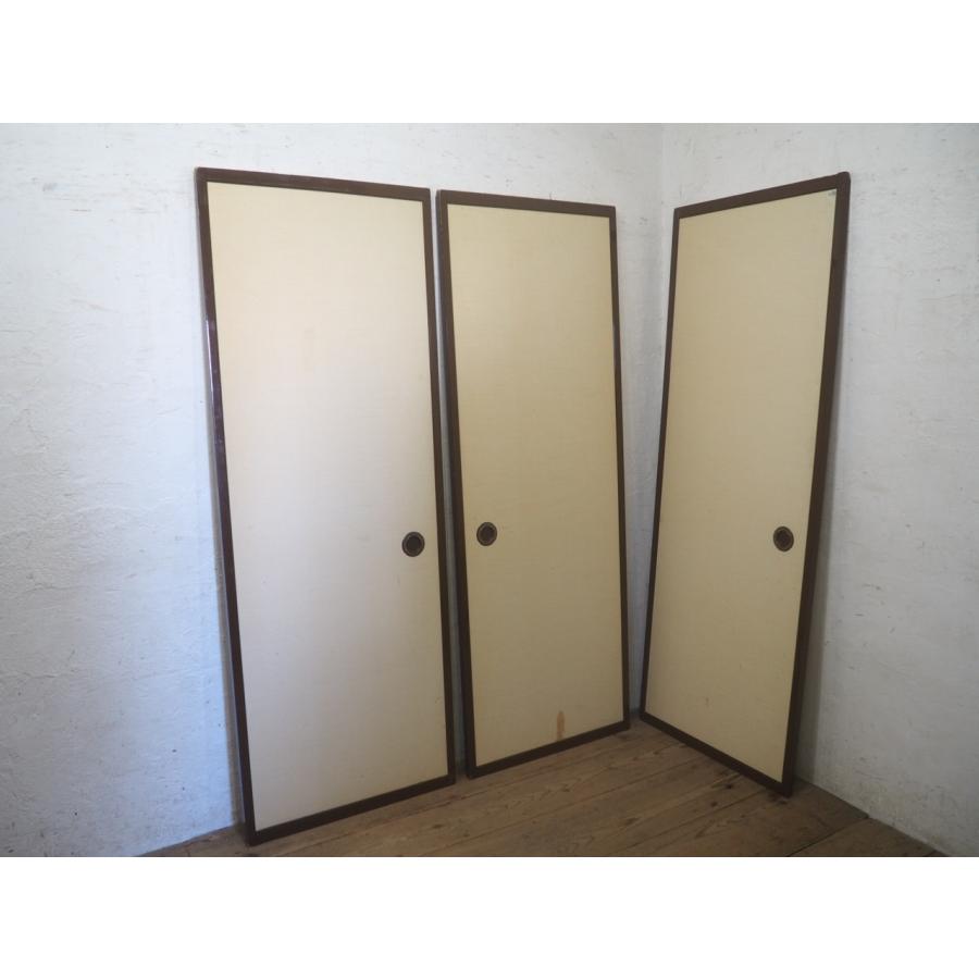 タO0167◇(2)【H182,5cm×W66,5cm】×3枚◇長年使い込まれた大きい両面襖