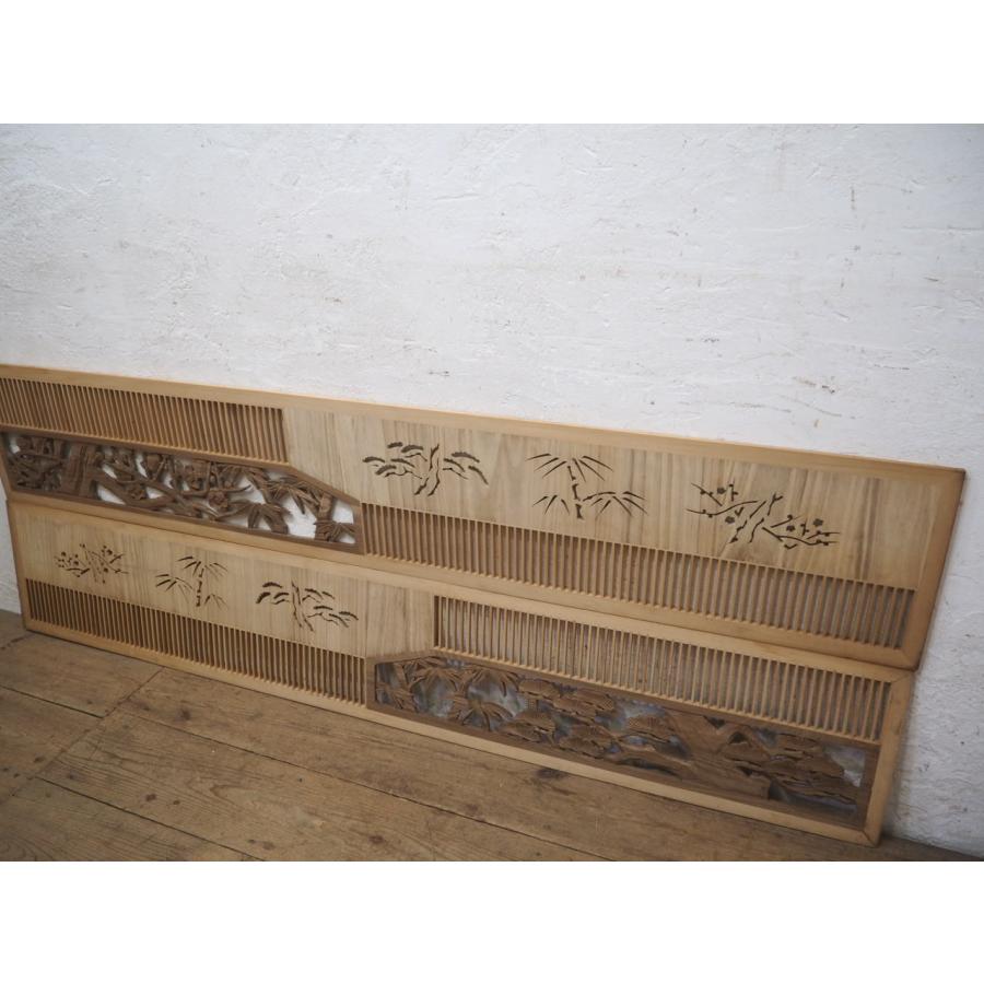 欄間　桐の組子　木工芸品　建材　DIY　材料　☆２枚で☆ 欄間 桐の組子 木工芸品 建材 DIY 材料 ☆2枚で☆