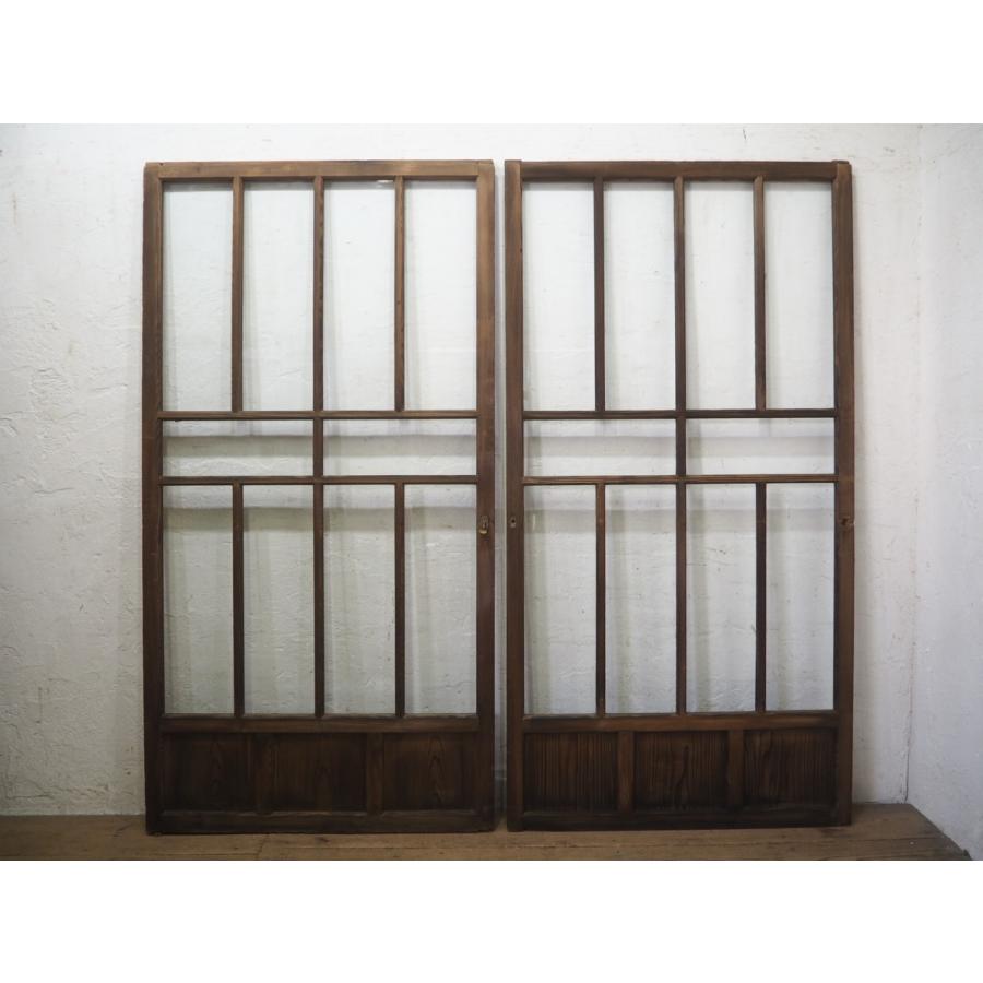 タO0925◇(5)【H176cm×W91,5cm】×2枚◇アンティーク◇ゆらゆらガラスの