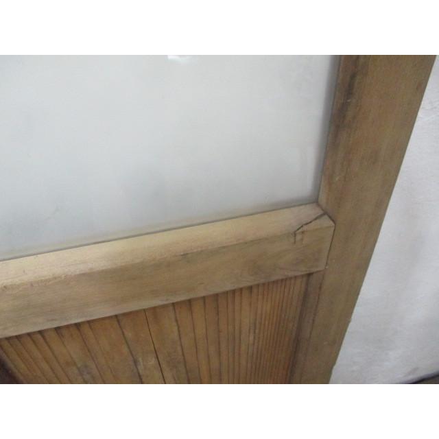 タO393◆(3)◆レトロな味わいの古い木製ガラス戸◆建具引き戸サッシ古民家町屋アンティークL下 - 1