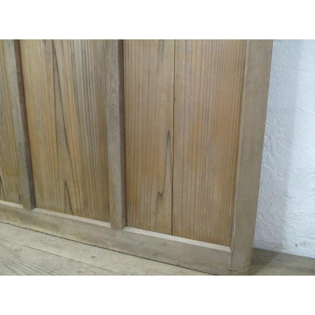 タO393◆(3)◆レトロな味わいの古い木製ガラス戸◆建具引き戸サッシ古民家町屋アンティークL下 - 3
