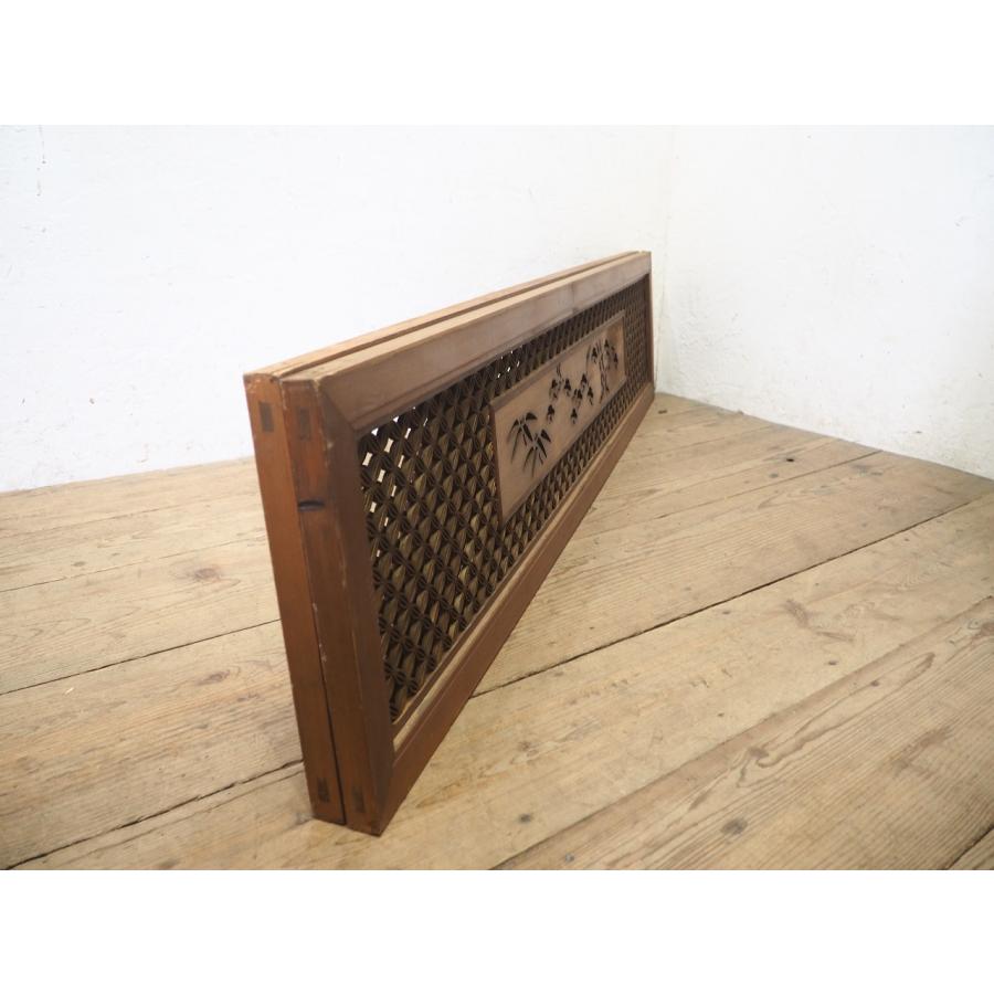 タP0317◇×2枚◇素敵な組子細工の古い木製欄間◇建具 らんま