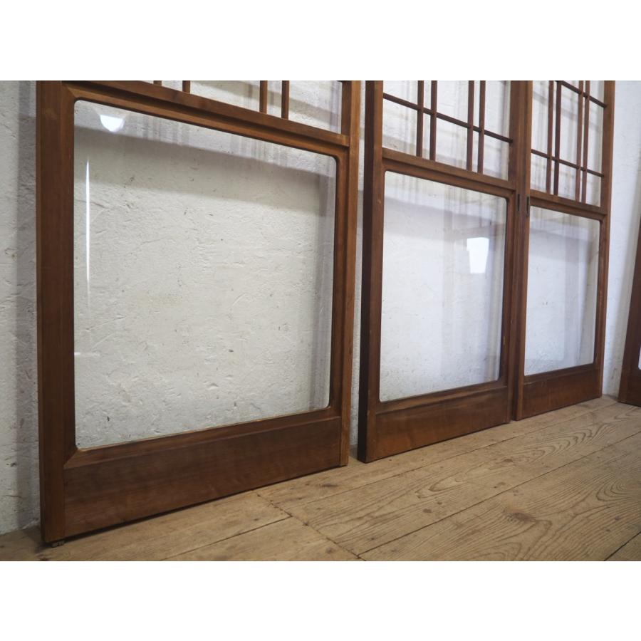 タQ0087◇(2)【H177cm×W67cm】×4枚◇ガラス入り◇昭和レトロな障子戸