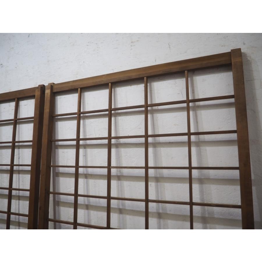タQ0306◇【H177cm×W86cm】×2枚◇レトロなデザインガラスの障子戸◇古