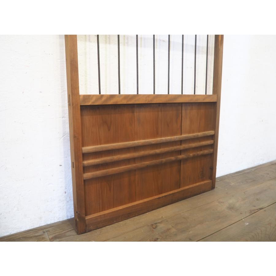 タQ0327◇【H175cm×W77,5cm】◇アンティーク◇鉄格子付きの古い木製