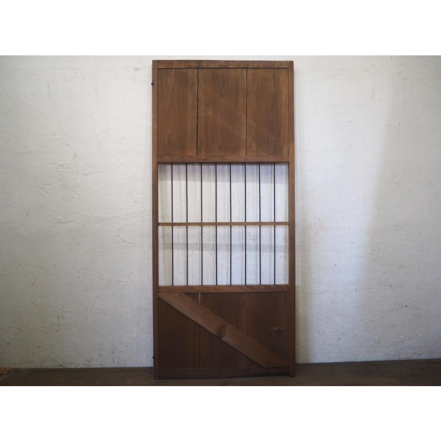 タQ0327◇【H175cm×W77,5cm】◇アンティーク◇鉄格子付きの古い木製