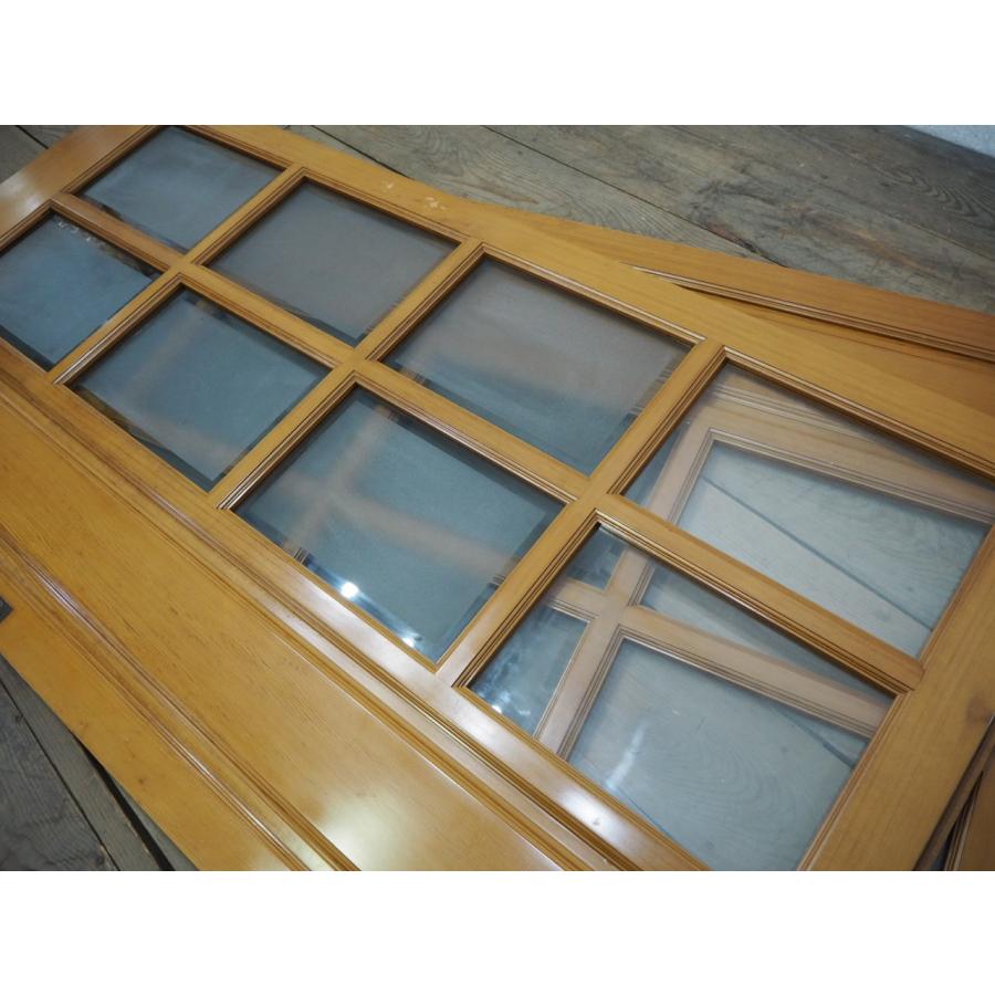 建具 R0009◇【H176,5cm×W88cm】×2枚◇デザインガラス入りの古い
