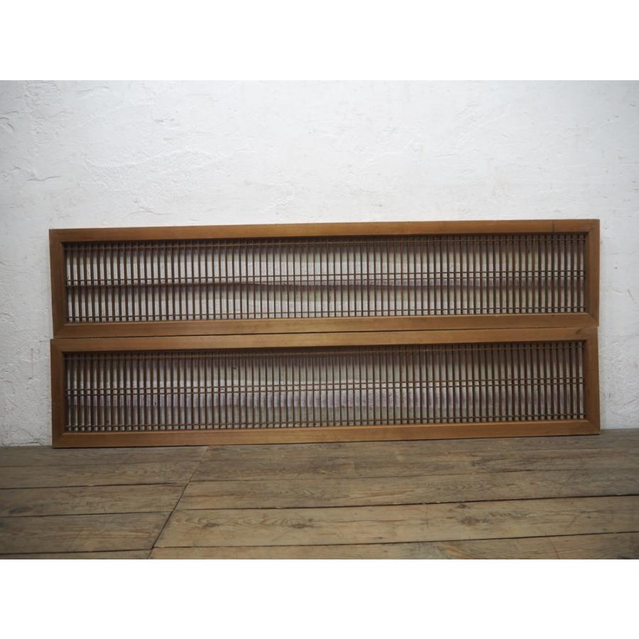 組子細工　木製欄間　建具 らんま 明り取り古民家 オブジェ レトロ 2枚　④ 組子細工 木製欄間 建具 らんま 明り取り古民家 オブジェ レトロ