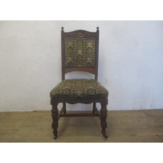 タQ745◇アンティーク◇レトロな洋館の古い木製チェア◇椅子イス大正