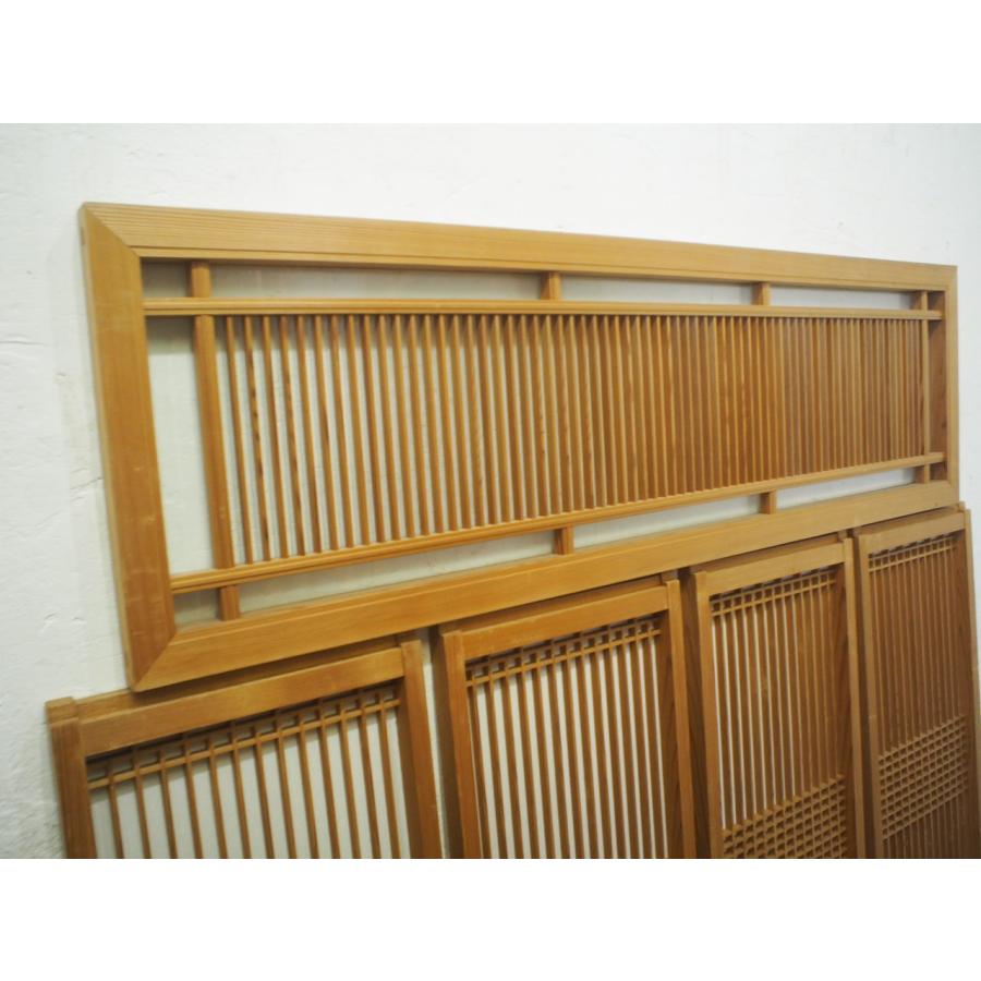 昭和レトロ 欄間 書院ガラス引き戸4枚セット だく 