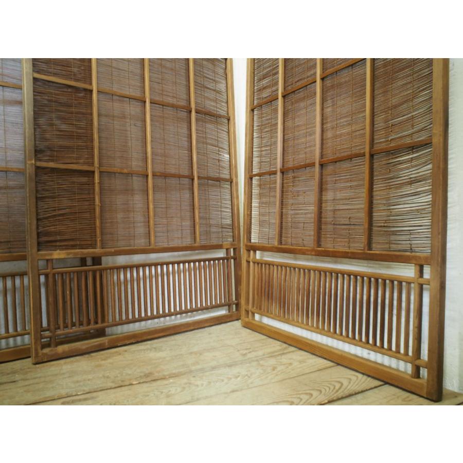 タR0370◇【H174cm×W87cm】×4枚◇レトロな味わいのある簾戸◇建具