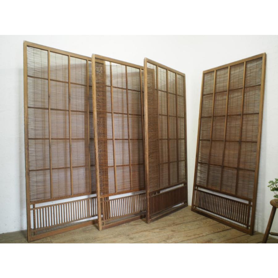 タR0370◇【H174cm×W87cm】×4枚◇レトロな味わいのある簾戸◇建具