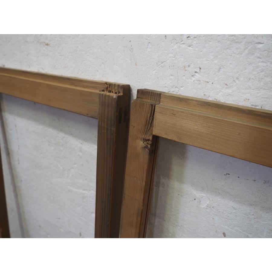 タR0984◇(1)【H70,5cm×W83,5cm】×2枚◇ゆらゆらガラスの古い木枠