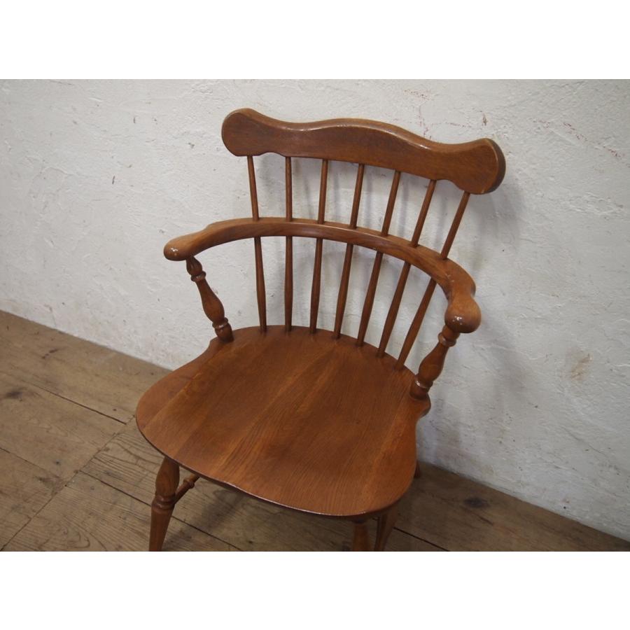 タR331◇(1)柏木工の古い木製アームチェア◇KASHIWA椅子イスダイニング 