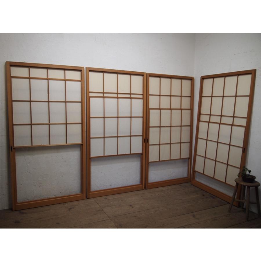 送料無料 タr687 H176 5cm W90cm ４枚 シンプルなデザインのレトロな雪見障子戸 建具ガラス戸引き戸m下 魅了 Smartlook Com Sa