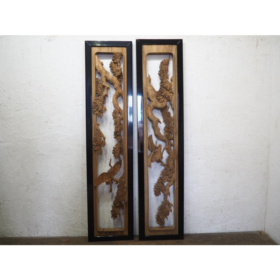 タS0238◇【H39cm×W169(171,5)cm】×2枚◇厚み5,5cm◇重厚な木彫り