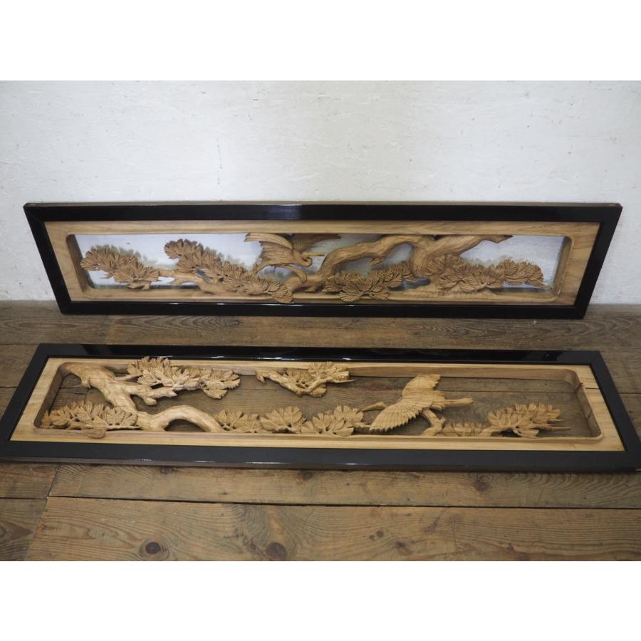 タS0238◇【H39cm×W169(171,5)cm】×2枚◇厚み5,5cm◇重厚な木彫り
