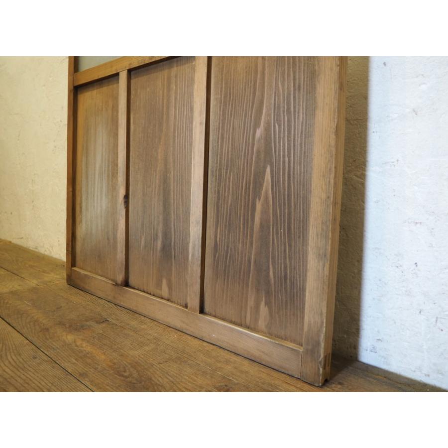 ①レトロ 卓上 戸棚 絣ガラス 古家具 古民家 アンティーク ①