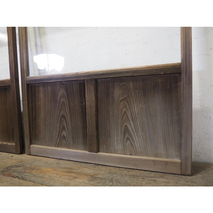 タT0013◇(3)【H177cm×W91,3cm】×2枚◇アンティーク◇ゆらゆらガラス